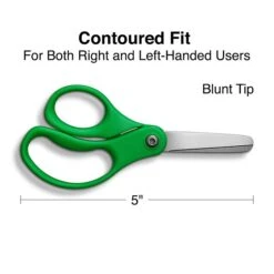 Staples Teacher Pack 5" Kids Blunt Tip Stainless Steel Scissors, Straight Handle, Right And Left Handed, 24/Pack (TR55059)
