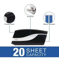 Swingline Breeze Electric Stapler, 20 Sheet Capacity, Black/White (42131)