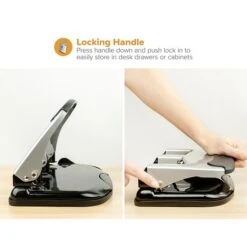 Bostitch EZ Squeeze 3-Hole Punch, 40 Sheet Capacity, Silver/Black (HP40) -Fiskar Shop 3F8E0D20 586F 4601 92FB4DEEF94A5B16 s7