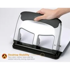 Bostitch EZ Squeeze 3-Hole Punch, 40 Sheet Capacity, Silver/Black (HP40) -Fiskar Shop 55691E6A 4EDA 4D29 944E37DC8A33ED25 s7