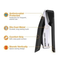 Bostitch InPower® Spring-Powered Desktop Stapler, 28-Sheets, Silver/Black (ACF1110) -Fiskar Shop 66225150 4339 4A70 AC277FAB50BC76A9 s7