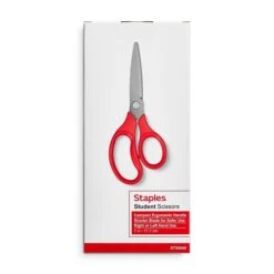 Staples 7" Kids Pointed Tip Stainless Steel Scissors, Straight Handle, Right & Left Handed (TR55049) -Fiskar Shop 86E9A421 1F68 4BEF A553DFAA87321CE3 s7