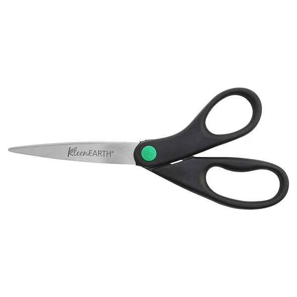 Westcott KleenEarth 8" Stainless Steel Sewing/Craft Scissors, Pointed Tip, Black, 2/Pack (15179) 3 Westcott KleenEarth 8" Stainless Steel Sewing/Craft Scissors, Pointed Tip, Black, 2/Pack (15179) - Image 3