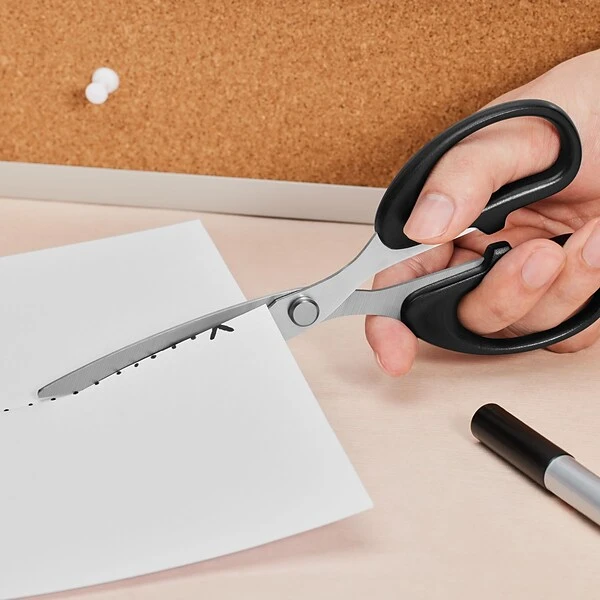 Staples 7" Pointed Tip Stainless Steel Scissors, Straight Handle, Right & Left Handed (TR55047) 2 Staples 7" Pointed Tip Stainless Steel Scissors, Straight Handle, Right & Left Handed (TR55047) - Image 2