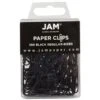 JAM Paper Small Paper Clips, Black, 3 Packs Of 100 (2183750B)
