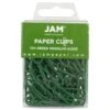 JAM Paper Small Paper Clips, Green, 3 Packs Of 100 (2183752B)