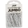 JAM Paper Jumbo Paper Clips, White, 3 Packs Of 75 (2184934B)