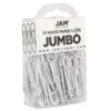 JAM Paper® Vinyl Colored Jumbo Paper Clips, Large, White, 75/Pack (2184934)
