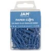 JAM Paper Small Paper Clips, Baby Blue, 3 Packs Of 100 (221819033B)