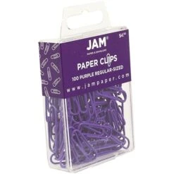 JAM Paper® Vinyl Colored Standard Paper Clips, Small, Purple, 100/Pack (2183753) 5 JAM Paper® Vinyl Colored Standard Paper Clips, Small, Purple, 100/Pack (2183753) -Fiskar Shop m003904792 s7