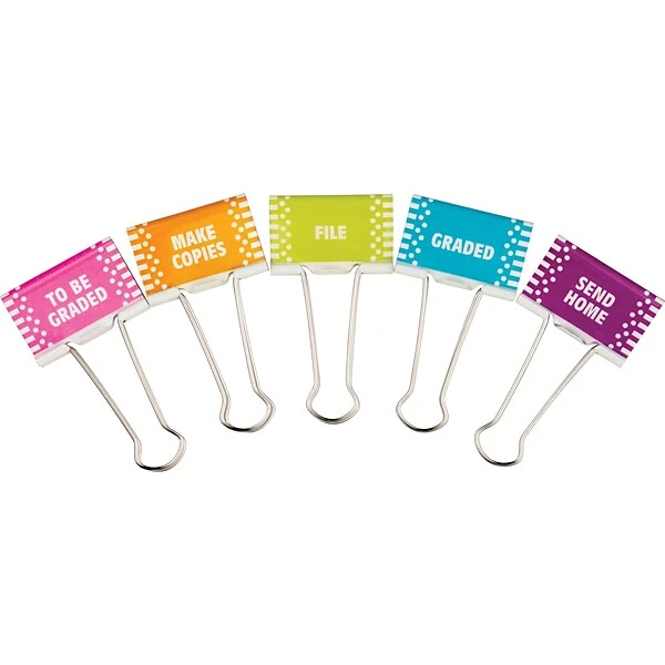 Teacher Created Resources 2" Classroom Management Large Colored Binder Clips, Assorted Colors (TCR20690) 1 Teacher Created Resources 2" Classroom Management Large Colored Binder Clips, Assorted Colors (TCR20690)