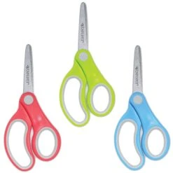 Westcott® Junior 5" Stainless Steel Kid's Scissors, Blunt Tip, Assorted, 12/Pack (ACM15971)