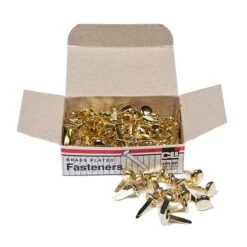 CLN Round Head Fasteners, 1/2", Brass, 1800 Fasteners/Bundle (CHL2RBP)