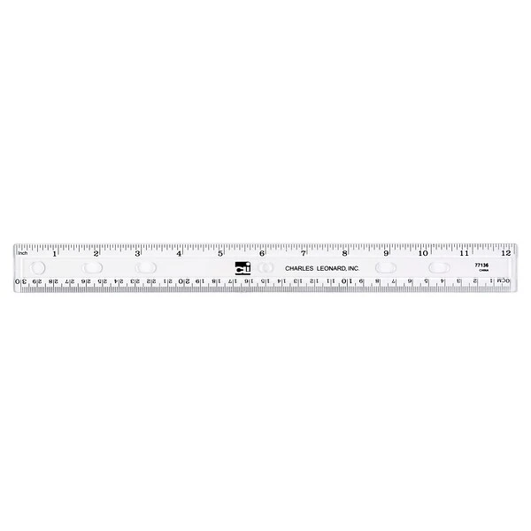 CLI 12" Plastic Ruler, 12" Length, Metric Measuring System, Plastic, 36/Box, Clear 1 CLI 12" Plastic Ruler, 12" Length, Metric Measuring System, Plastic, 36/Box, Clear