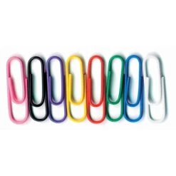 Baumgartens Inc. Small Paper Clips, Assorted Colors, 10 Packs Of 100 (BAUMES5000)