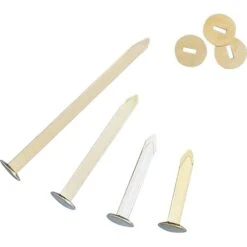 Officemate Brass-Plated Round Head Fasteners, 2"-Shank 1/2"-Head (OIC99817)