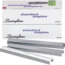 Swingline® Standard Staples, 1/4" Length, 210 Per Strip, 5,000/Per Box, 5/Box (35101S)