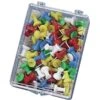 OIC Push Pins, Plastic, Assorted Colors, 20/Pack (OIC92600)