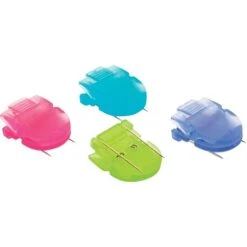 Advantus Cubicle Clips, Assorted Cool Colors, 4/Pack (75306)