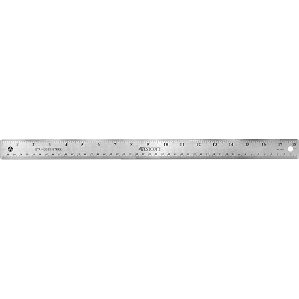 Westcott 18" Standard Ruler (10417) 1 Westcott 18" Standard Ruler (10417)