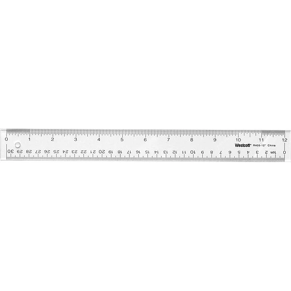 Westcott 12" Standard Ruler (55275) 1 Westcott 12" Standard Ruler (55275)