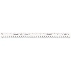 Koh-I-Noor Triangular Scale, Plastic, 12", Architectural Ruler, White (KOH3272BC)