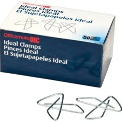 OIC Ideal Butterfly Clamps, Small, #2, Silver, 50/Bx