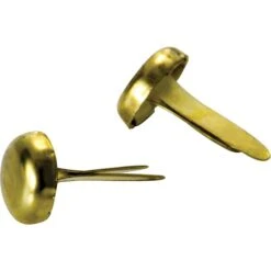 Officemate Round Head Fasteners, 1/2" Shank, Brass, 100/Box (OIC99802)