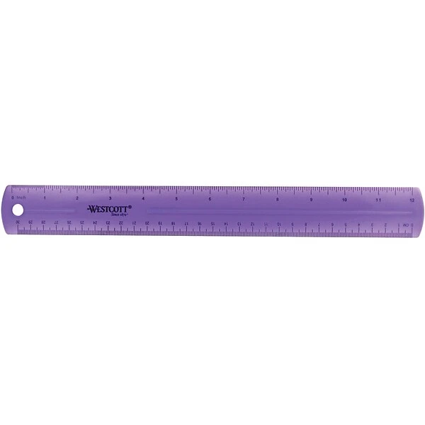 Westcott 12" Standard Ruler (12975) 2 Westcott 12" Standard Ruler (12975) - Image 2