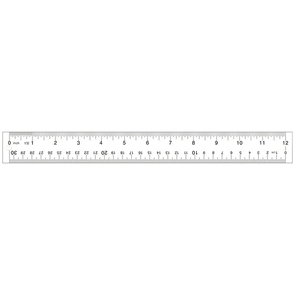 Staples Acrylic Ruler 12" Clear (51882) 1 Staples Acrylic Ruler 12" Clear (51882)