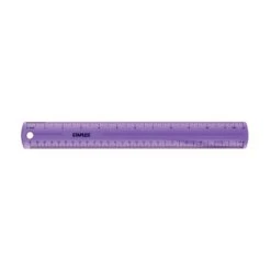 Staples 12" Plastic Ruler, Assorted Jewel Colors (51897)