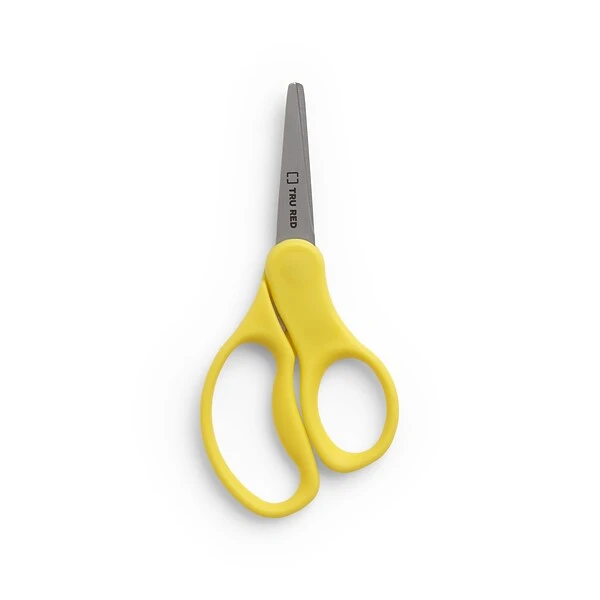 TRU RED™ 5" Kids Pointed Tip Stainless Steel Scissors, Straight Handle, Right & Left Handed, 2/Pack (TR55054) 2 TRU RED™ 5" Kids Pointed Tip Stainless Steel Scissors, Straight Handle, Right & Left Handed, 2/Pack (TR55054) - Image 2