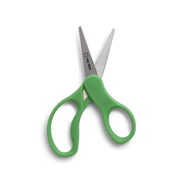 TRU RED™ 5" Kids Pointed Tip Stainless Steel Scissors, Straight Handle, Right & Left Handed, 2/Pack (TR55054) 3 TRU RED™ 5" Kids Pointed Tip Stainless Steel Scissors, Straight Handle, Right & Left Handed, 2/Pack (TR55054) - Image 3