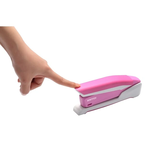 Bostitch InCourage™ Spring-Powered Desktop Stapler, 20-Sheet, Pink/White (1188) 2 Bostitch InCourage™ Spring-Powered Desktop Stapler, 20-Sheet, Pink/White (1188) - Image 2