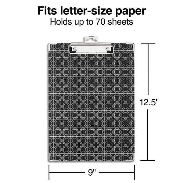 Sustainable Earth Clipboard, Black, 9" X 12 1/2" 1 Sustainable Earth Clipboard, Black, 9" X 12 1/2"