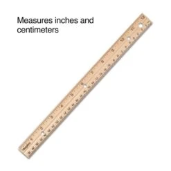 Staples 12" Wooden Imperial/Metric Ruler (51891)