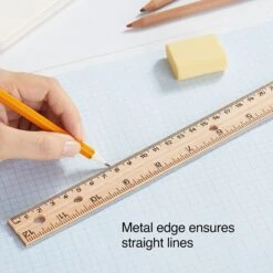 Staples 12" Wooden Imperial/Metric Ruler (51891) -Fiskar Shop s1206568 s7