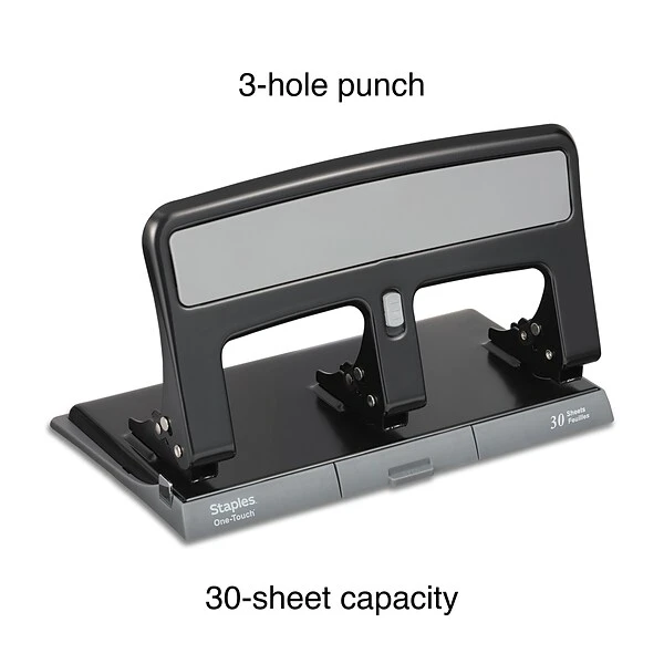 One-Touch® 30-Sheet Heavy-Duty 3-Hole Punch 1 One-Touch® 30-Sheet Heavy-Duty 3-Hole Punch