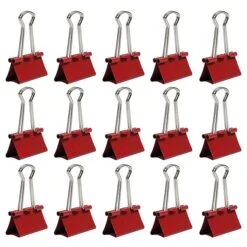 JAM Paper Colored Binder Clips, Medium, 5/8" Capacity, Red, 15/Pack (339BCRE) -Fiskar Shop sp100189002 s7