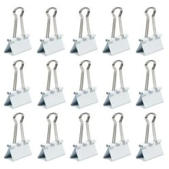 JAM Paper Colorful Binder Clips, Medium, 5/8" Capacity, White, 15/Pack (339BCWH) -Fiskar Shop sp100189006 s7