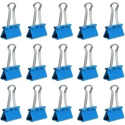 JAM Paper Colored Binder Clips, Medium, 5/8" Capacity, Blue, 15/Pack (339BCBU) -Fiskar Shop sp100189051 s7