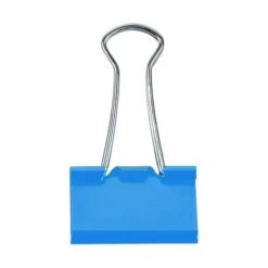 JAM Paper Colored Binder Clips, Medium, 5/8" Capacity, Blue, 15/Pack (339BCBU)