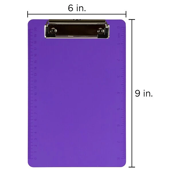 JAM Paper Plastic Clipboard, Memo Size, Purple (331CPMPU) 3 JAM Paper Plastic Clipboard, Memo Size, Purple (331CPMPU) - Image 3