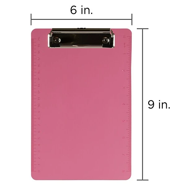 JAM Paper Plastic Clipboard, Memo Size, Pink (331CPMPI) 3 JAM Paper Plastic Clipboard, Memo Size, Pink (331CPMPI) - Image 3