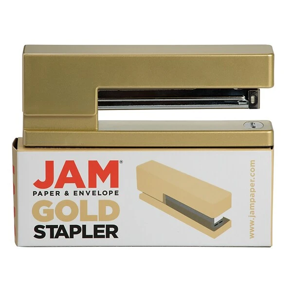 JAM Paper Modern Desktop Stapler, 10 Sheet Capacity, Gold (337GOZ) 3 JAM Paper Modern Desktop Stapler, 10 Sheet Capacity, Gold (337GOZ) - Image 3