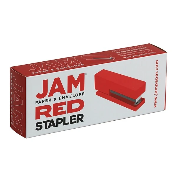 JAM Paper Modern Desktop Stapler, 10 Sheet Capacity, Red (337REZ) 4 JAM Paper Modern Desktop Stapler, 10 Sheet Capacity, Red (337REZ) - Image 4
