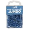 JAM Paper® Colored Jumbo Paper Clips, Large 2 Inch, Baby Blue Paperclips, 2 Packs Of 75 (221819034a)