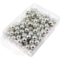 JAM Paper Colored Map Tacks, Silver, 2 Packs Of 100 (22432214A) -Fiskar Shop sp29738117 s7