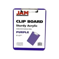 JAM Standard Plastic Clipboard, Translucent Purple (340926881)
