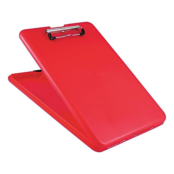 Saunders US-Works SlimMate Plastic Storage Clipboard, Letter Size, Red (00560) 1 Saunders US-Works SlimMate Plastic Storage Clipboard, Letter Size, Red (00560)